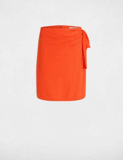 Geknoteter Wickelrock dunkelorange damen