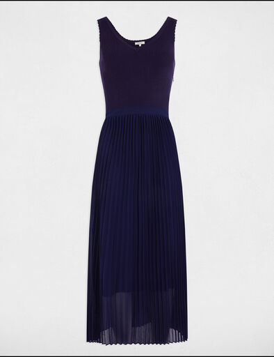 robe tricot longue cintree bleu marine femme Robe tricot longue cintrée bleu marine femme