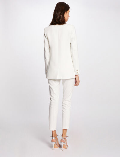 Pantalon cigarette 7/8ème ivoire femme