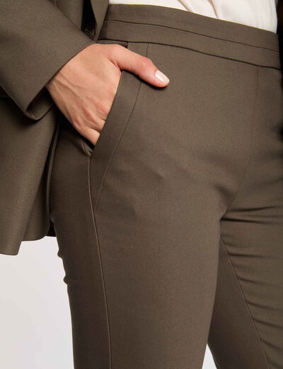 7/8-Zigarettenhose khakigrün damen