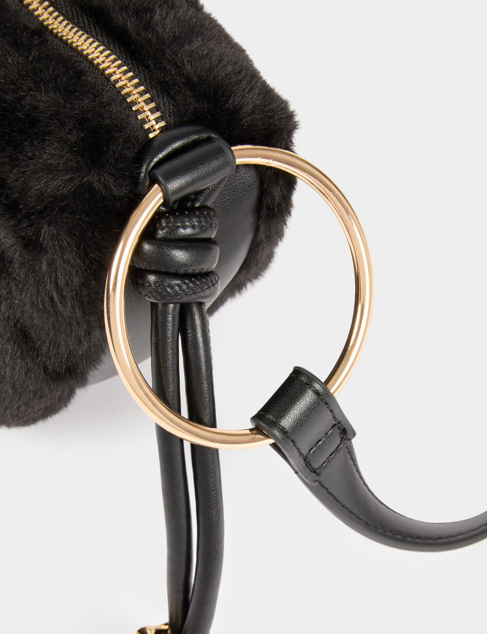 Halbmond-Tasche schwarz damen