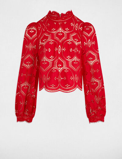 Langarmbluse rot damen