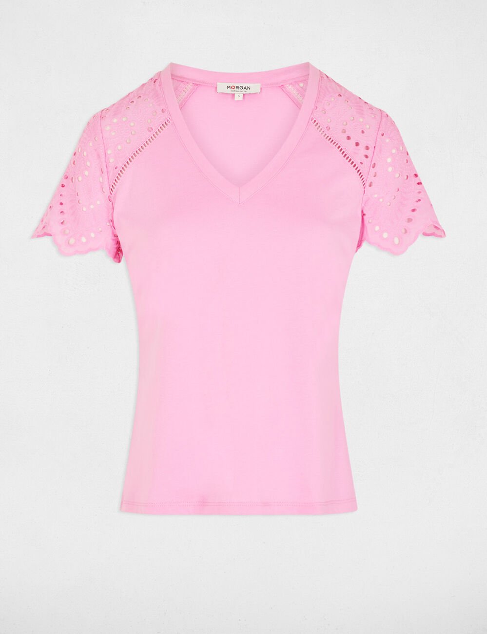 T-shirt manches courtes rose femme