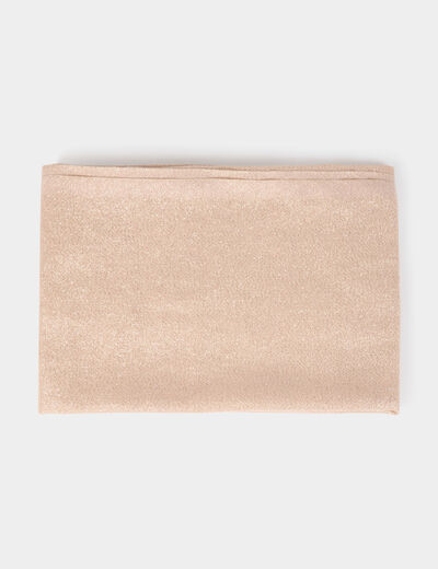 Schal mit metallisierten Fäden beige damen