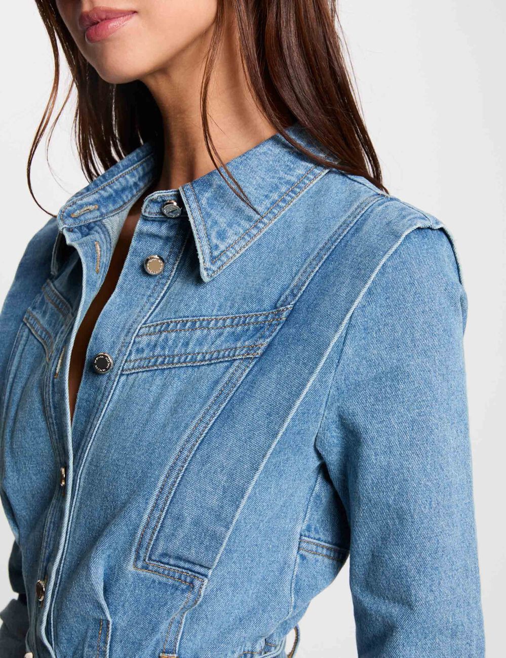 Jeanskleid mit Knopfleiste stone denim damen