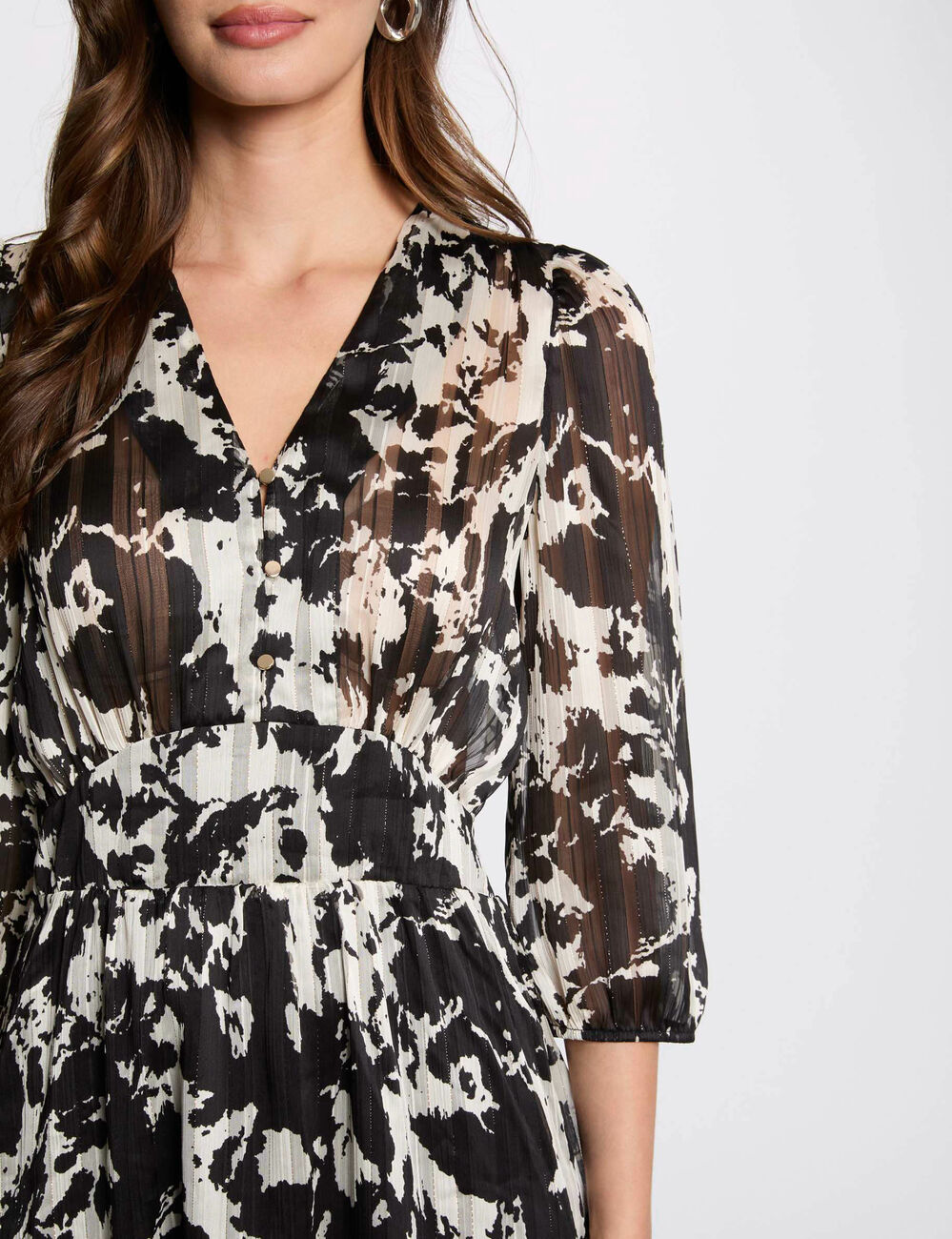 Bedrucktes Kleid in A-Linie mehrfarbig damen