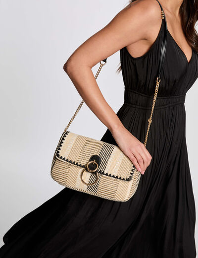 Sac effet tressé multicolore femme