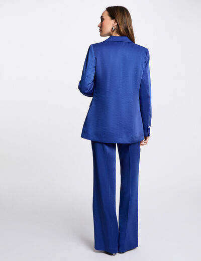 Blazer aus Wildlederimitat elektrisch blau damen