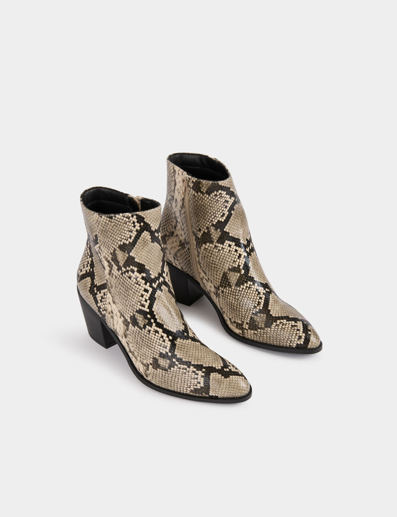 stiefeletten mit python optik mehrfarbig damen Stiefeletten mit Python-Optik mehrfarbig damen