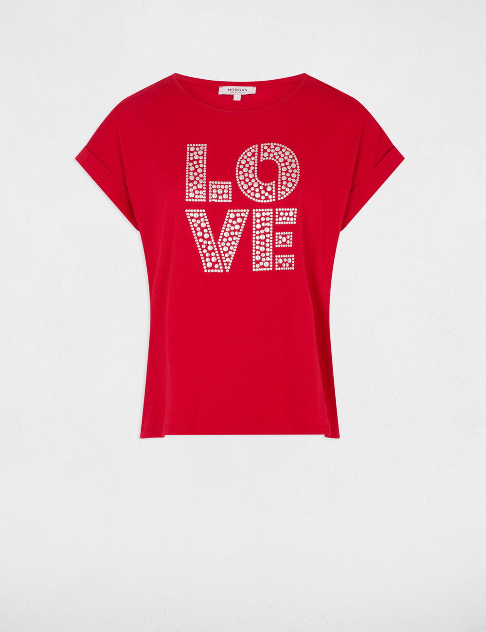 T-Shirt mit Aufdruck rot damen