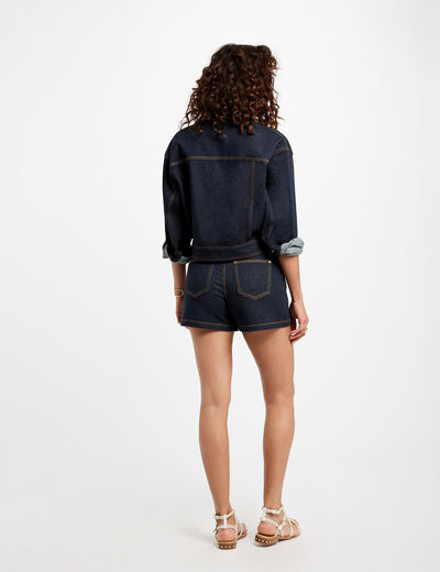 Kurze Jacke aus Jeans rohes denim damen