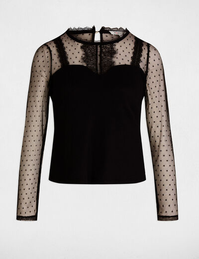 T-shirt manches longues noir femme
