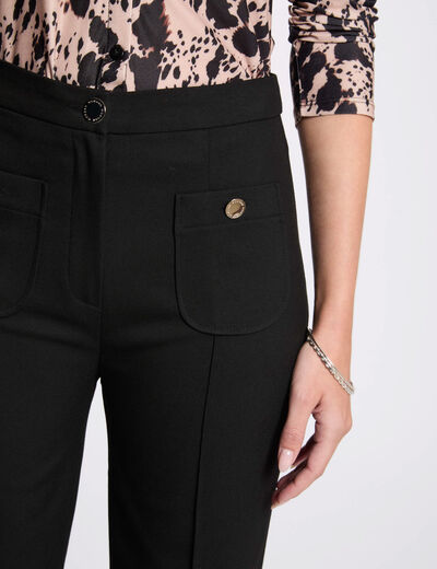 Bootcut-Hose schwarz damen