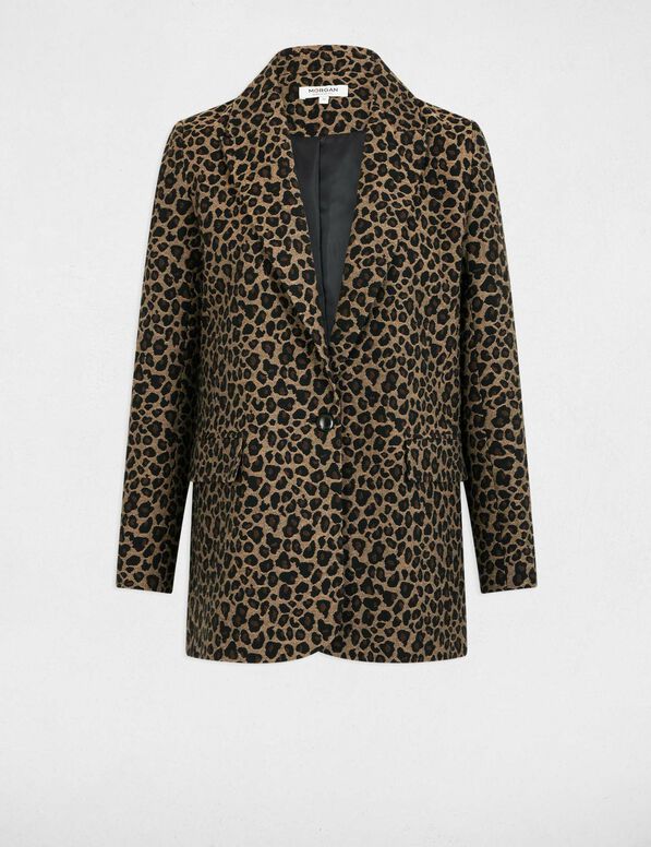 Jacke mit Leopardenmuster mehrfarbig damen