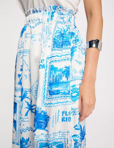 Langer Rock mit Muster mehrfarbig damen