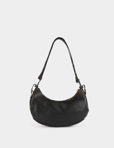 Halbmondförmige Handtasche schwarz damen