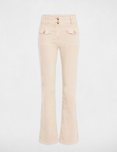 pantalon ajuste velours ivoire femme Pantalon ajusté velours ivoire femme