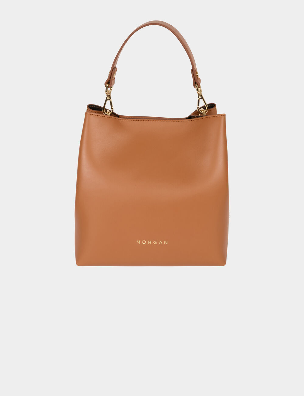 Sac sceau en cuir camel femme