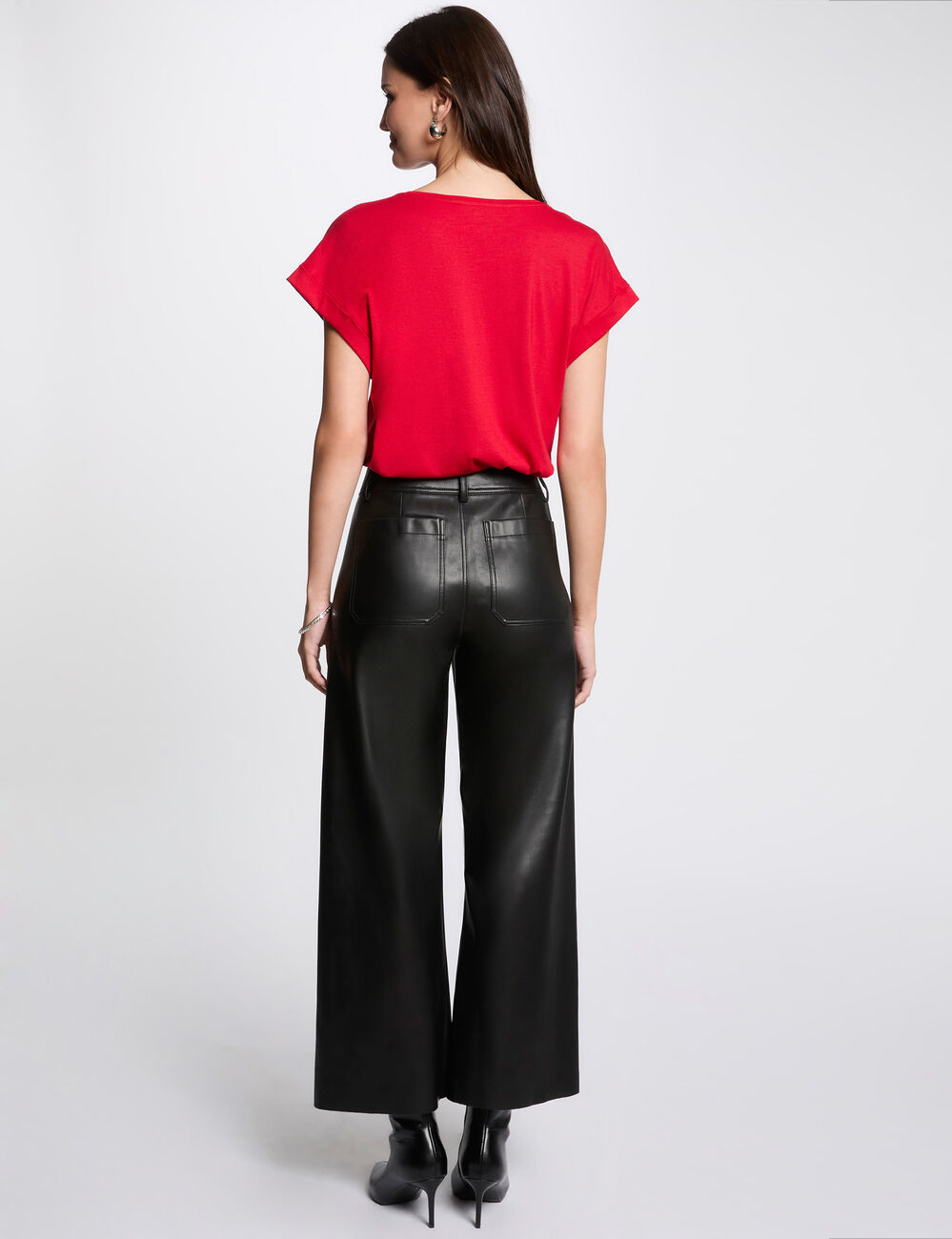T-Shirt mit Aufdruck rot damen