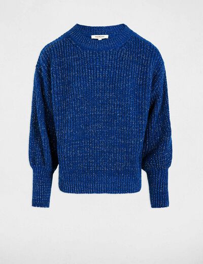 Pullover mit langen Ärmeln blau damen