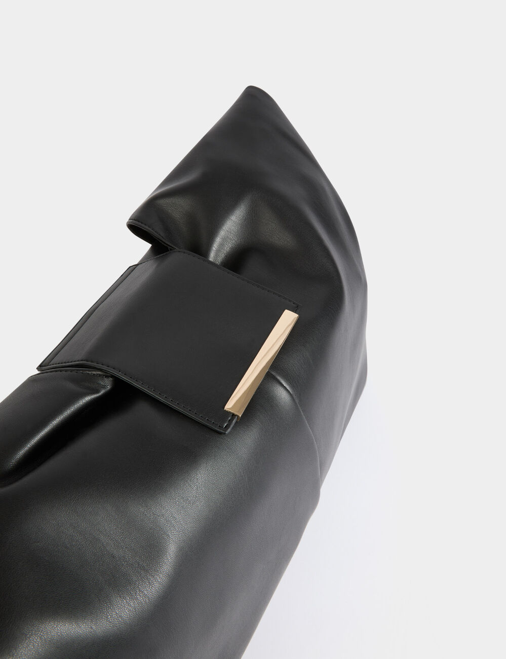 Sac demi-lune à noeuds noir femme