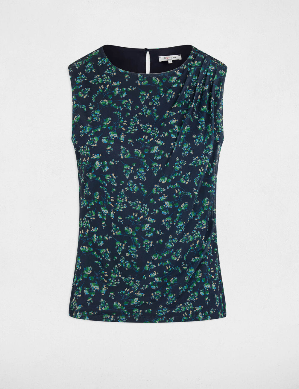 D&eacute;bardeur drap&eacute; sans manches multicolore femme