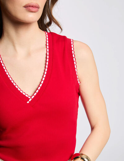 Ärmelloses Tanktop rot damen