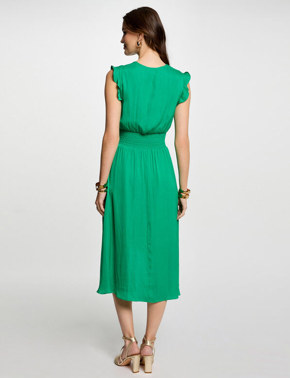 robe droite fluide sans manches vert emeraude femme smaragdgrün damen