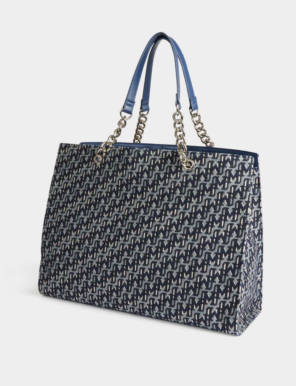 Shopper mit Monogramm stone denim damen