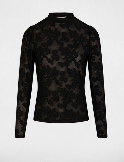 Langarmshirt schwarz damen
