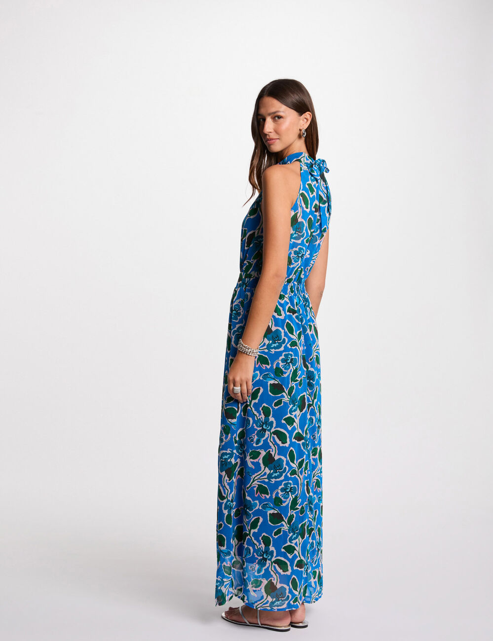 Bedrucktes ausgestelltes Maxikleid mehrfarbig damen