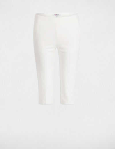 Slim-Fit-Caprihose weiss damen