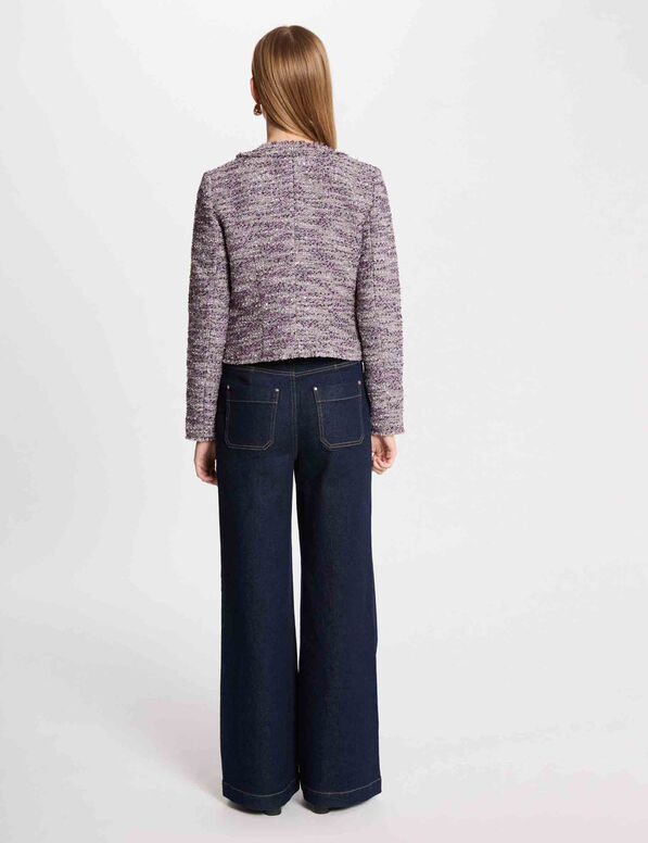Kurzer Tweed-Blazer mehrfarbig damen