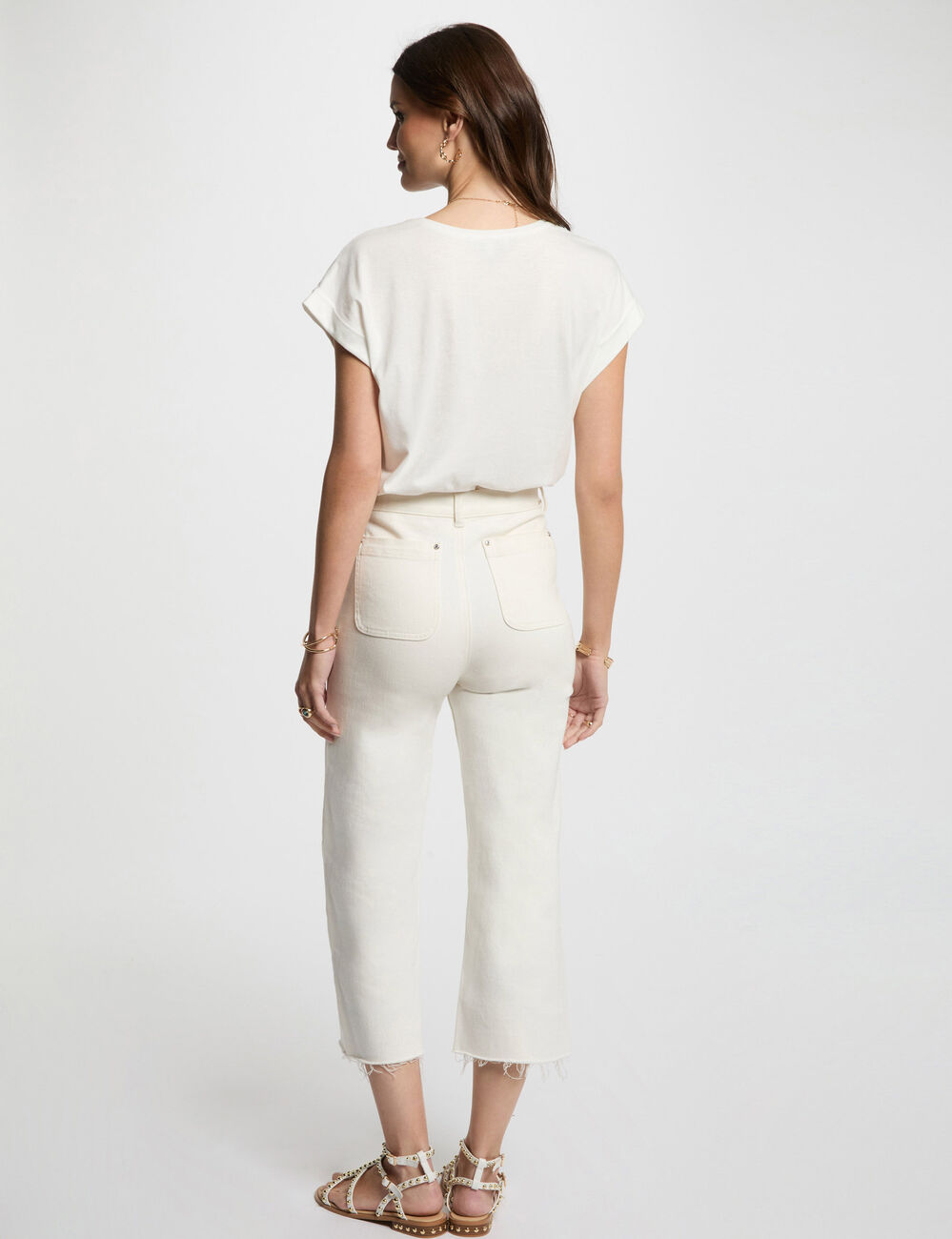T-shirt mit Aufdruck weiss damen