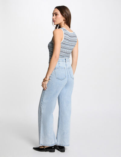 Ärmelloses Stricktop mehrfarbig damen