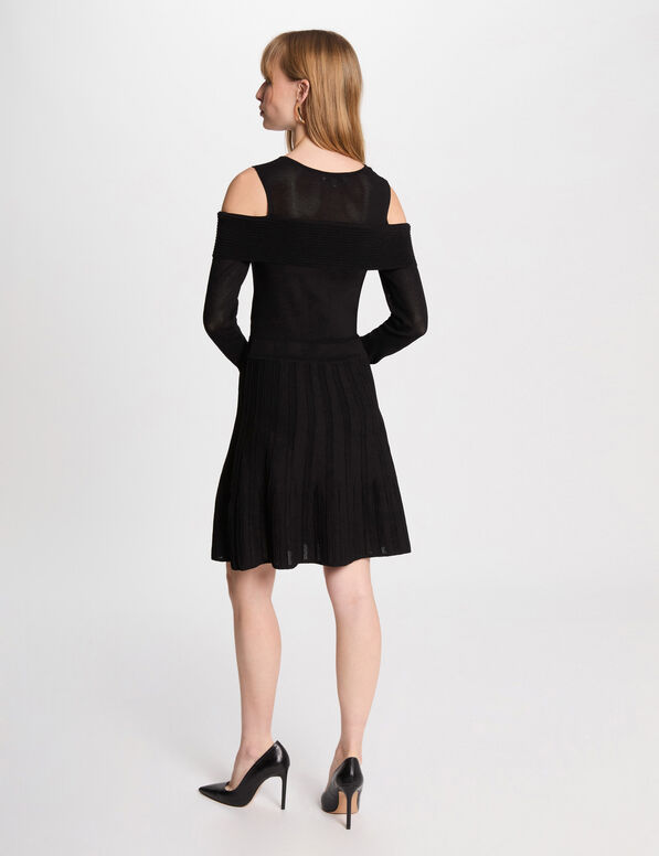 kurzes gestricktes trapez kleid schwarz damen Kurzes, gestricktes Trapez-Kleid schwarz damen
