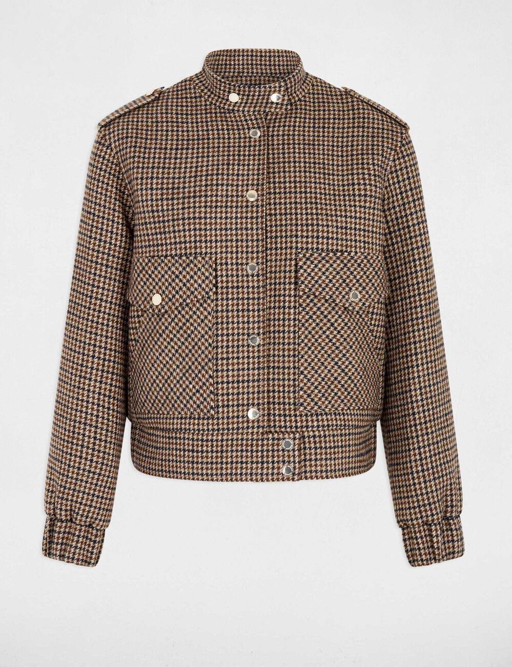 Tweedjacke mit Mao-Kragen mehrfarbig damen