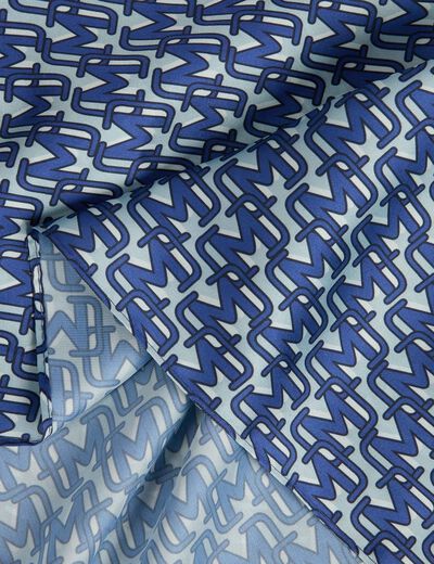 Bedruckter Satintuch blau damen