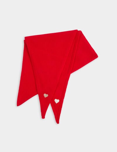 &Eacute;charpe brod&eacute;e rouge femme