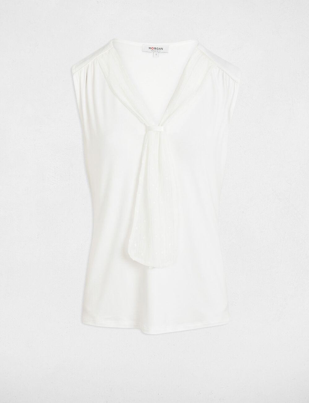 Ärmelloses T-shirt weiss damen