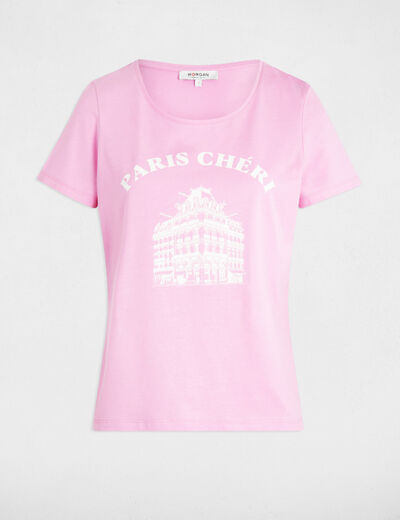 T-shirt mit Aufschrift rosa damen