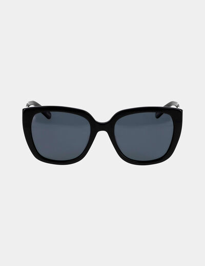 Eckige Sonnenbrille schwarz damen