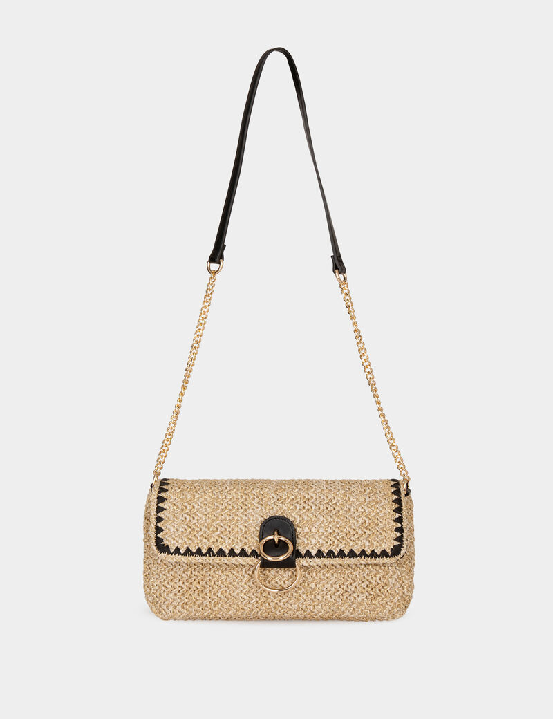 Sac tressé sable femme