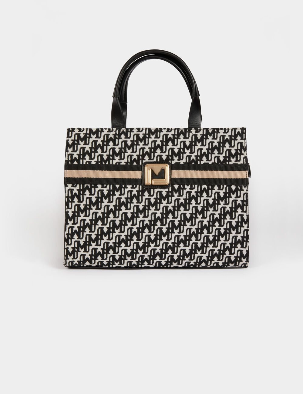 Sac monogramm&eacute; noir femme