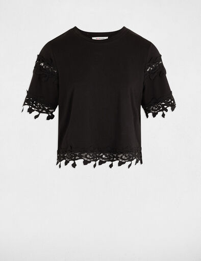 t shirt mit kurzen armeln schwarz damen T-Shirt mit kurzen Ärmeln schwarz damen