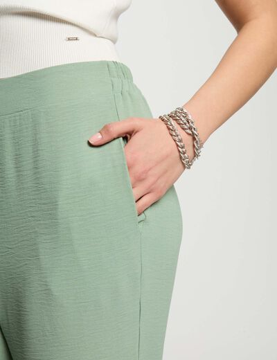 Fließende weite Hose hellgrün damen