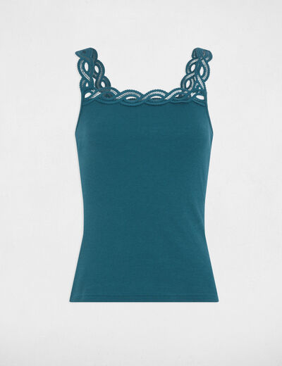Tanktop mit breiten Trägern petrobleu damen