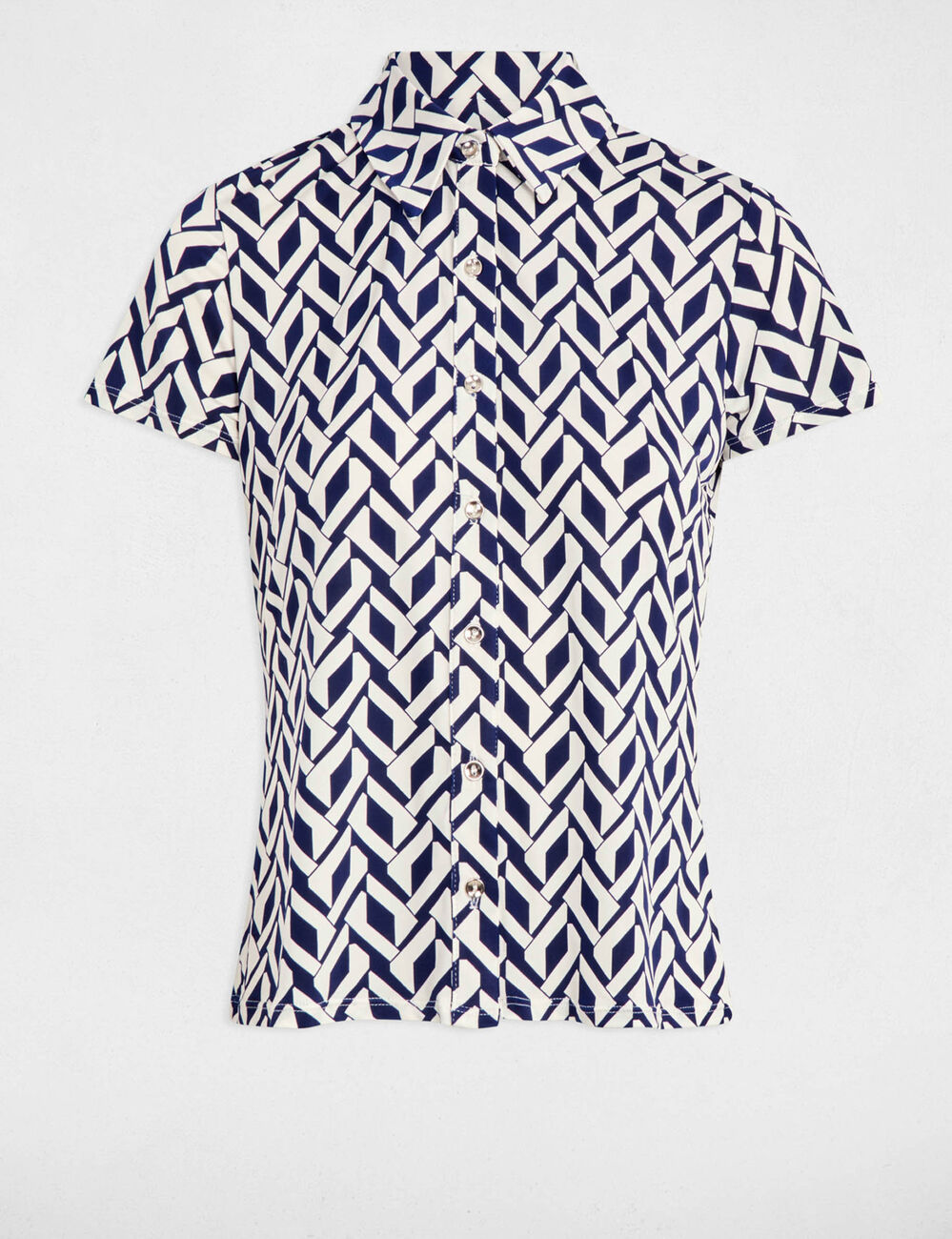 T-shirt mit kurzen Ärmeln weiss damen