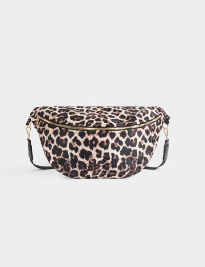 Sac banane imprimé léopard multicolore femme