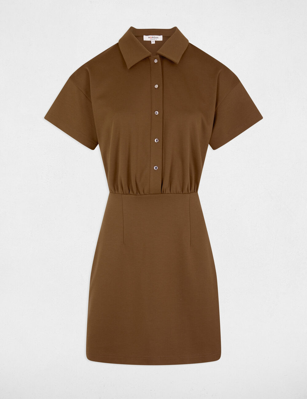 Kurzes, eng anliegendes Kleid khakigrün damen